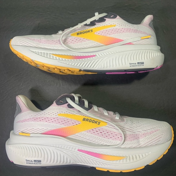 Brooks Ghost 17 Women’s Gray Pink Running Walking Sneakers Size- 11 - Picture 6 of 12